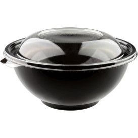 Plastic Bowl PET Black 750ml Ø18cm (60 Units)  