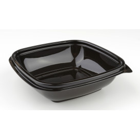 Plastic Bowl PET Square Shape Black 250ml 125x125x40mm (500 Units)