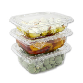 Plastic Deli Container PET Tamper-Evident 375ml 14x12x4cm (504 Units)