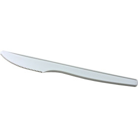 Cornstarch Knife PLA Biodegradable White 16cm (500 Units)