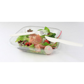 Cornstarch Fork PLA Biodegradable White 16cm (1000 Units)