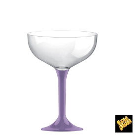 Plastic Stemmed Flute Lilac 200ml 2P (40 Units)