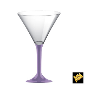 Plastic Stemmed Glass Cocktail Lilac 185ml 2P (40 Units)