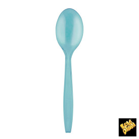 Plastic Spoon PS Premium Turquoise 19cm (1000 Units)