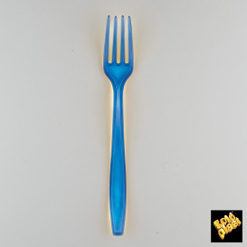 Plastic Fork PS Premium Blue 19cm (1000 Units)