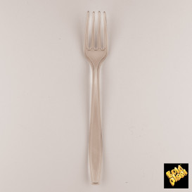 Plastic Fork PS Premium Beige 19cm (1000 Units)