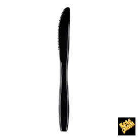 Plastic Knife Premium PS Black 19cm (1000 Units)