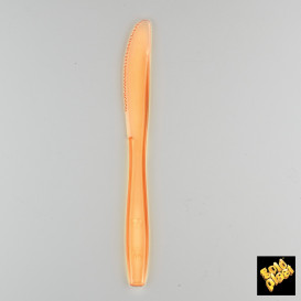 Plastic Knife PS Premium Orange 19cm (1000 Units)