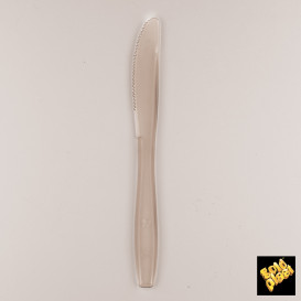 Plastic Knife PS Premium Beige 19cm (50 Units) 