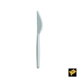 Plastic Knife PS "Easy" White Pearl 18,5 cm (20 Units) 