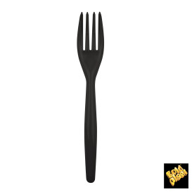 Plastic Fork PS "Easy" Black 18cm (500 Units)