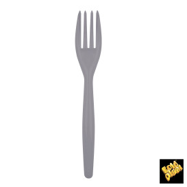 Plastic Fork PS "Easy" Grey 18cm (20 Units) 