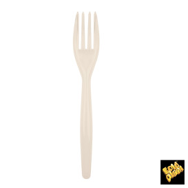 Plastic Fork PS "Easy" Cream 18cm (20 Units) 