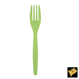 Plastic Fork PS "Easy" Lime Green 18cm (20 Units) 