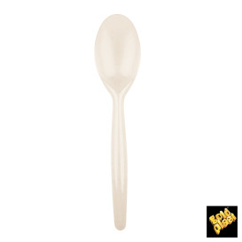 Plastic Spoon PS "Easy" Cream 18,5 cm (20 Units) 