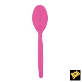 Plastic Spoon PS "Easy" Fuchsia 18,5 cm (20 Units) 