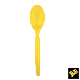 Plastic Spoon PS "Easy" Yellow 18,5 cm (20 Units) 