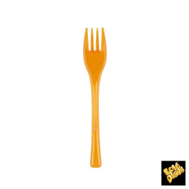 Plastic Fork PS "Fly" Orange Clear 14cm (3000 Units)