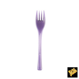 Plastic Fork PS "Fly" Lilac Clear 14cm (50 Units) 