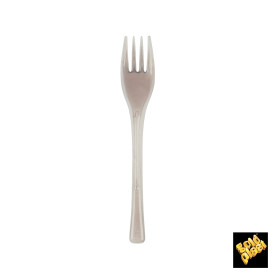 Plastic Fork PS "Fly" Beige 14cm (50 Units) 