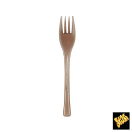 Plastic Fork PS "Fly" Brown Clear 14cm (50 Units) 