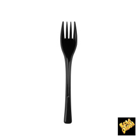 Plastic Fork PS "Fly" Black 14cm (50 Units) 