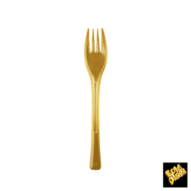 Plastic Fork PS "Fly" Gold 14cm (3000 Units)