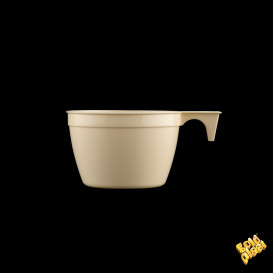 Plastic Cup Beige 90ml (50 Units) 