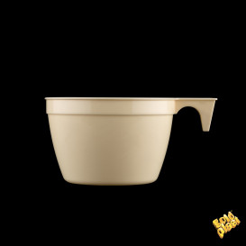 Plastic Cup Beige 190ml (25 Units)