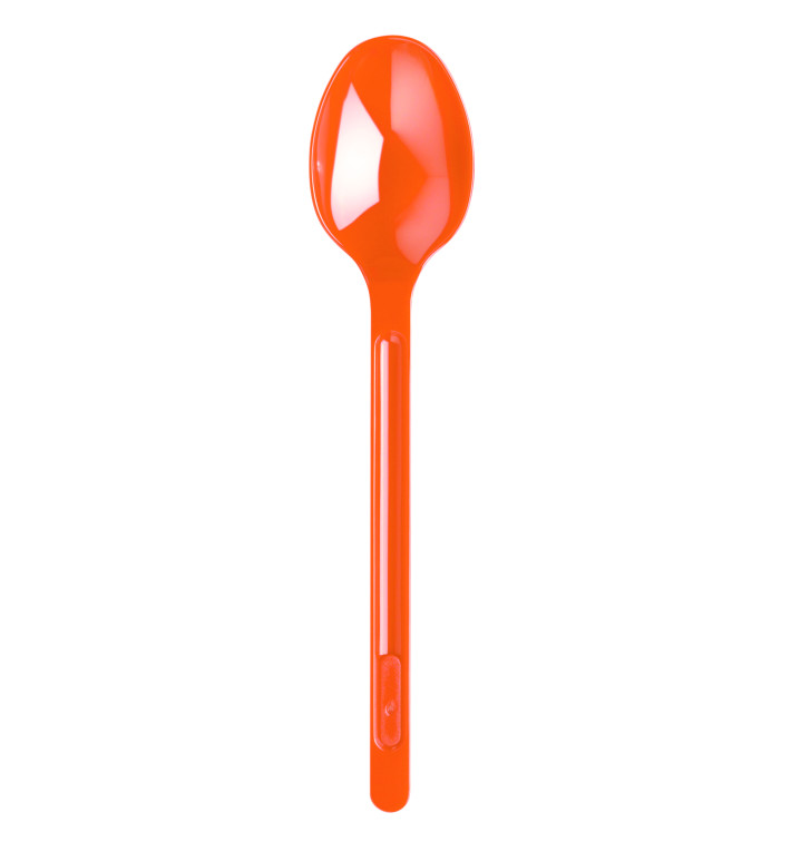 Plastic Spoon PS Orange 17,5cm (600 Units)