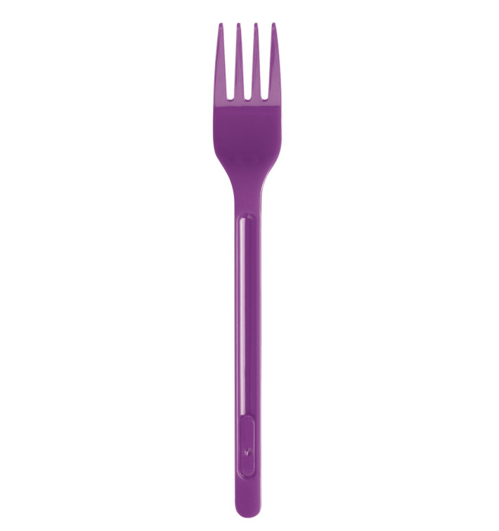 Plastic Fork PS Violet 17,5cm (20 Units)