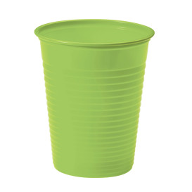 Plastic Cup PS Lime Green 200ml Ø7cm (50 Units) 