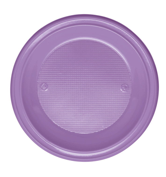 Plastic Plate PS Deep Lilac Ø22 cm (600 Units)