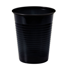 Plastic Cup PS Black 200ml Ø7cm (1500 Units)