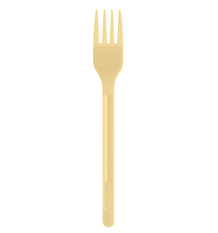 Plastic Fork PS Cream 17,5cm (20 Units)