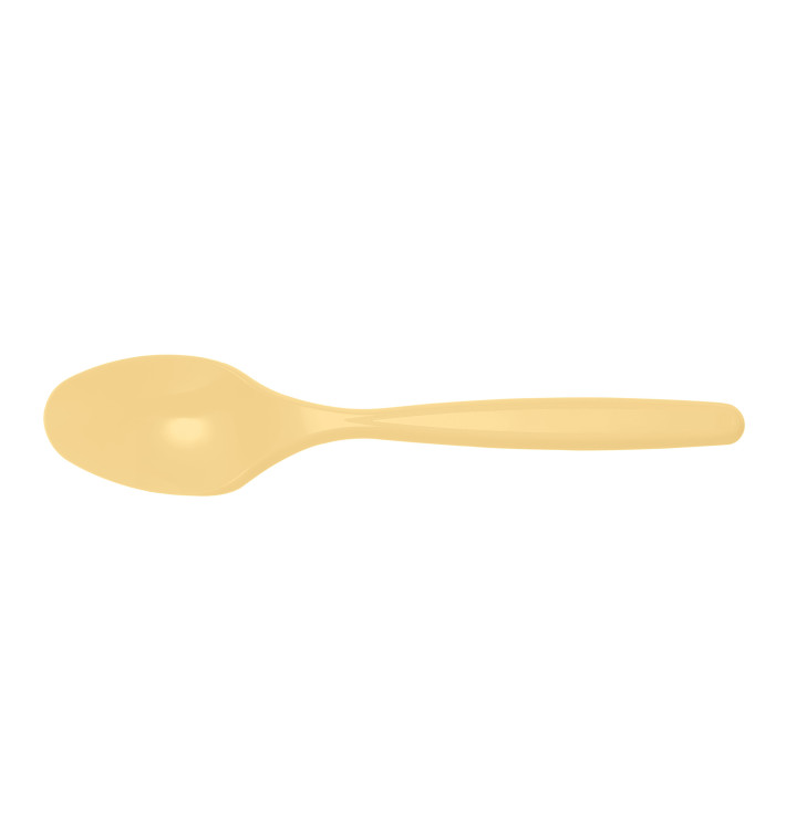 Plastic Teaspoon PS Cream 12cm (40 Units) 