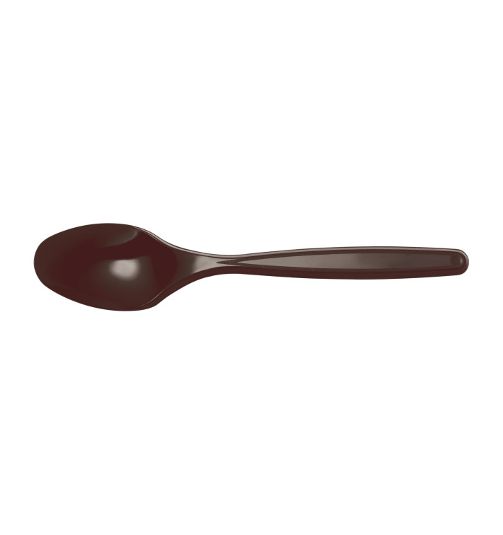 Plastic Teaspoon PS Chocolate 12cm (1200 Units)