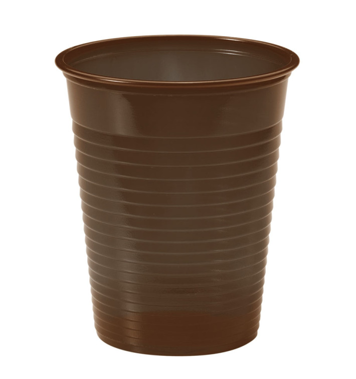 Plastic Cup PS Chocolate 200ml Ø7cm (50 Units) 