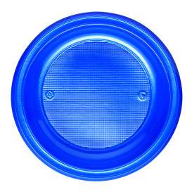 Plastic Plate PS Deep Dark Blue Ø22 cm (600 Units)