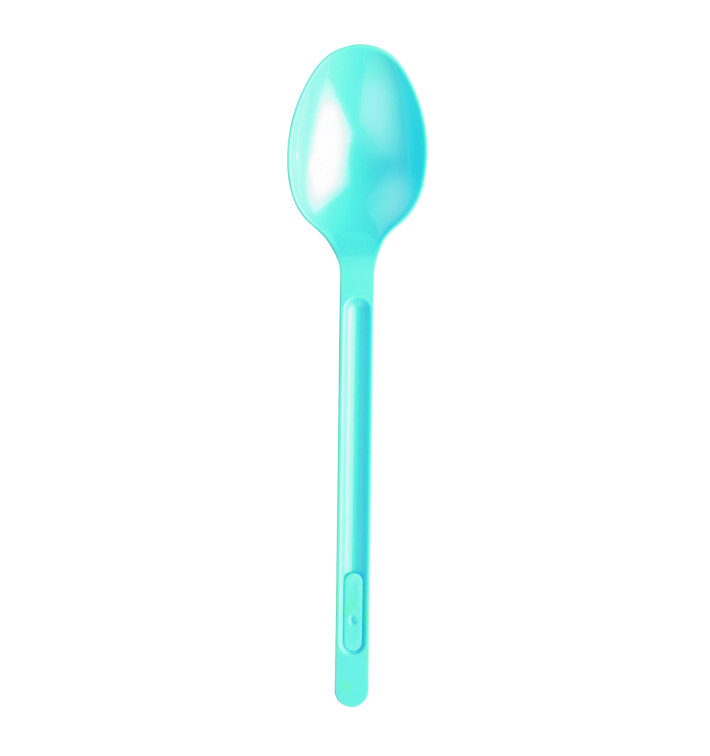 Plastic Spoon PS Light Blue 17,5cm (20 Units) 