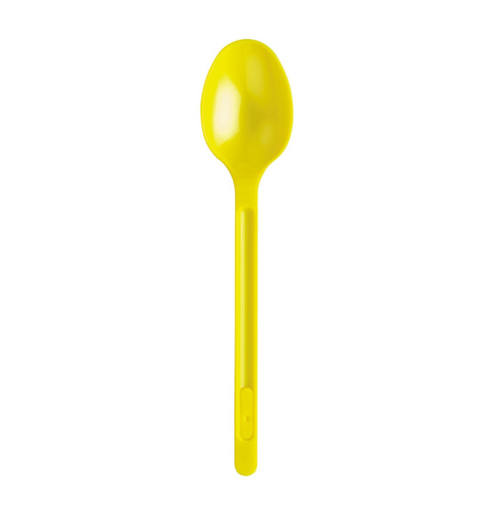 Plastic Spoon PS Yellow 17,5cm (600 Units)