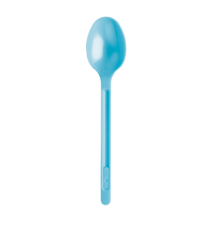 Plastic Spoon PS Turquoise 17,5cm (20 Units) 