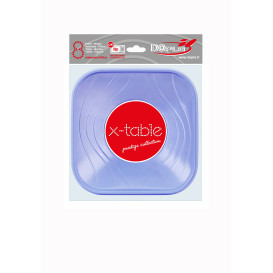 Plastic Bowl PP Square shape "X-Table" Violet 18x18cm (8 Units) 