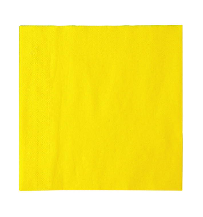 Paper Napkin 2 Layers Yellow 33x33cm (50 Units) 