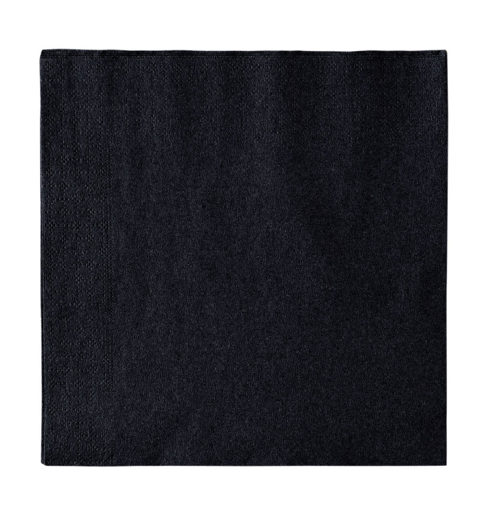 Paper Napkin 2 Layers Black 33x33cm (50 Units) 