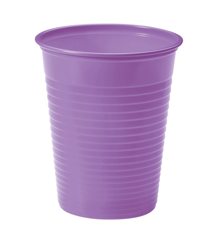 Plastic Cup PS Lilac 200ml Ø7cm (50 Units) 