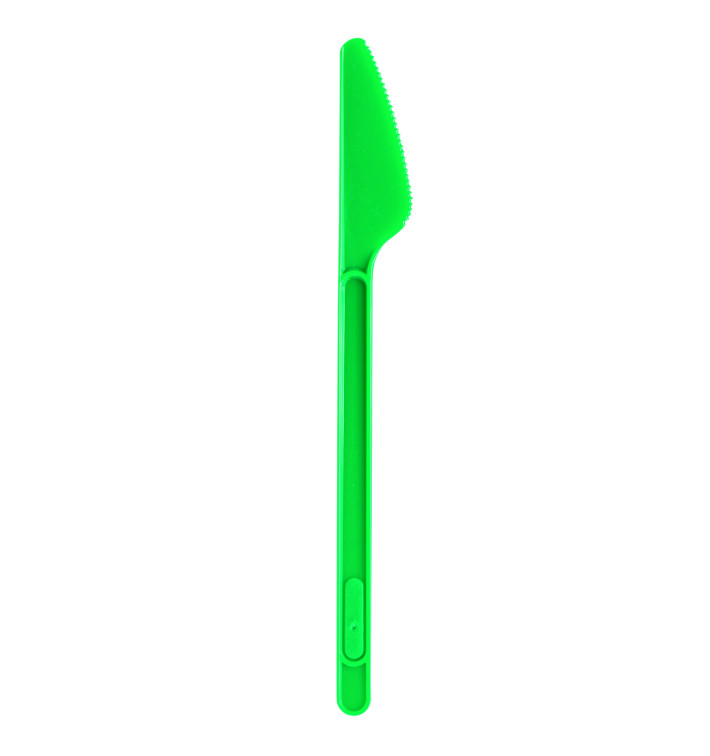 Plastic Knife PS Green 17,5cm (20 Units) 