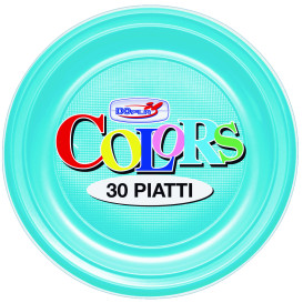 Plastic Plate PS Deep Turquoise Ø22 cm (600 Units)