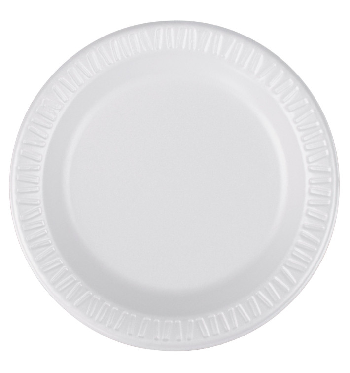 Foam Plate Foam "Quiet Classic" Laminated White 15 cm (1000 Units)