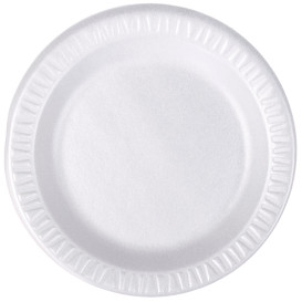 Foam Plate "Quiet Classic" Laminated White Ø18 cm (125 Units)  